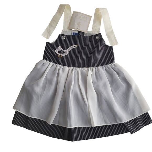 Well Dressed Wolf Black and White Goose Dress - Picture 1 of 7